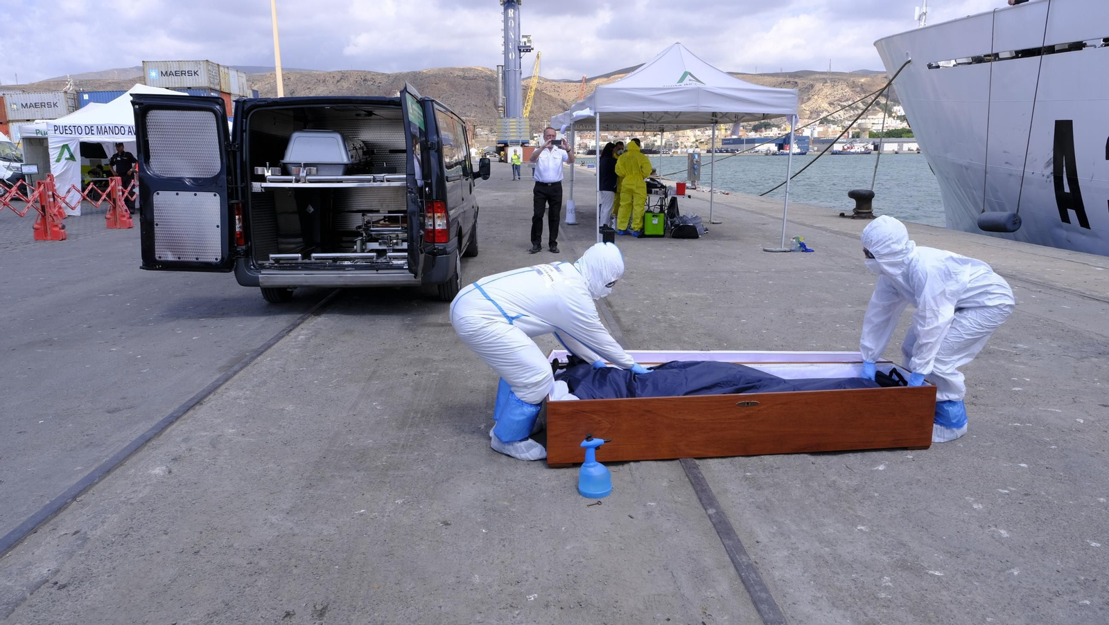 Ejercicio Marsec25 simulacro, en el Puerto de Almería, en imágenes