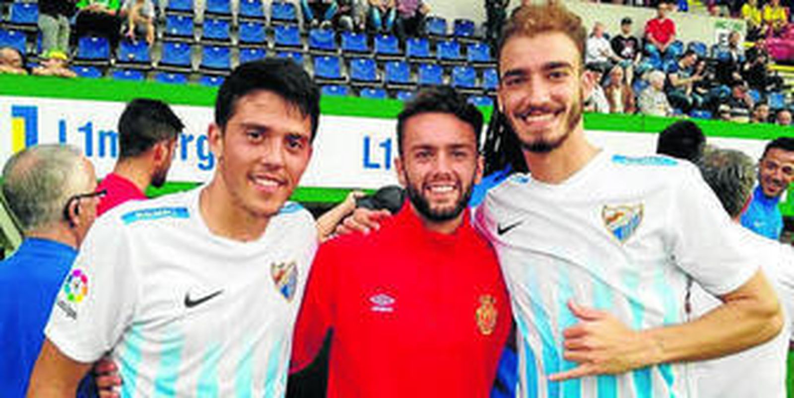 Luis, a la izquierda, en un entrenamiento.