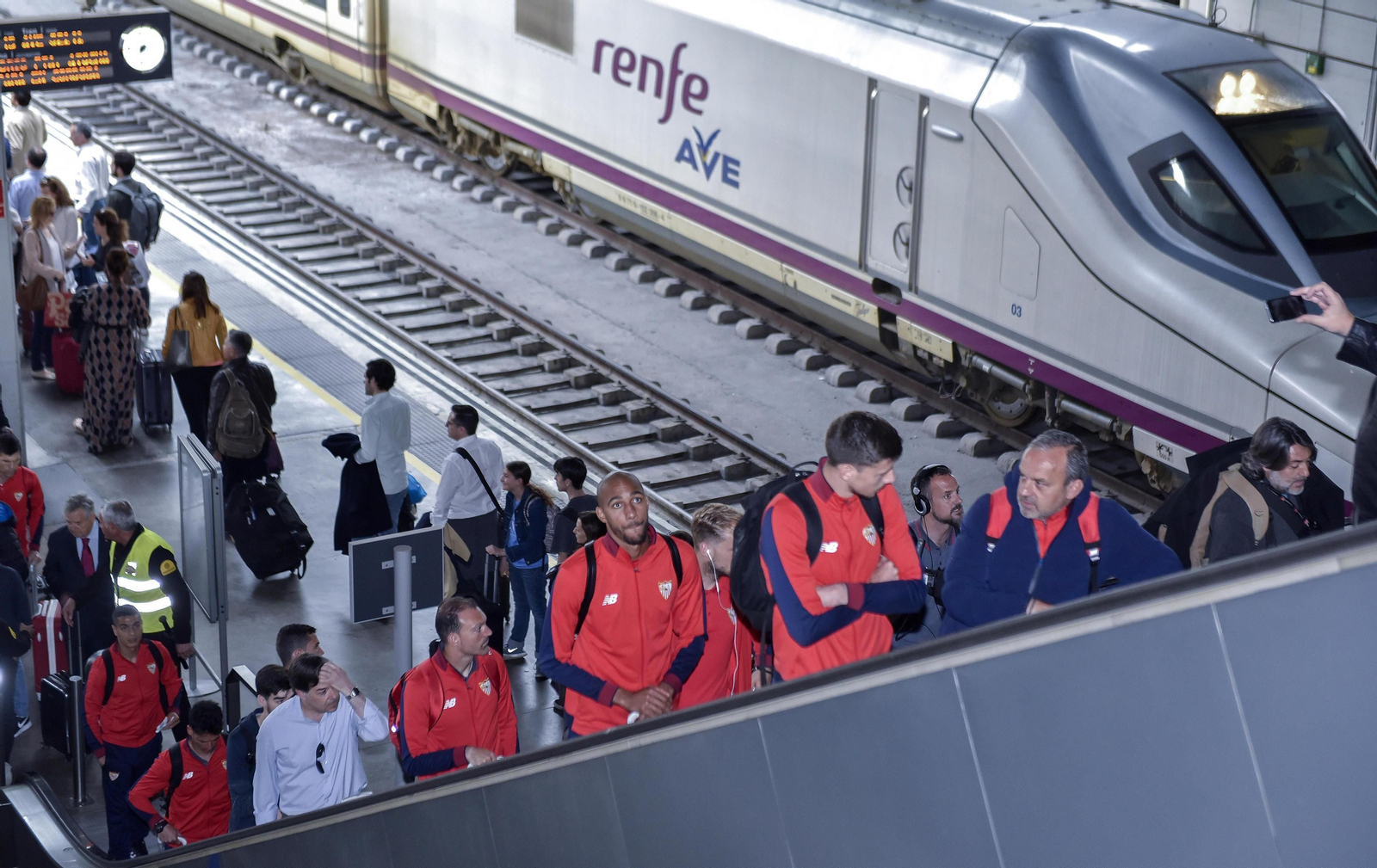 Las imágenes de la llegada del Sevilla