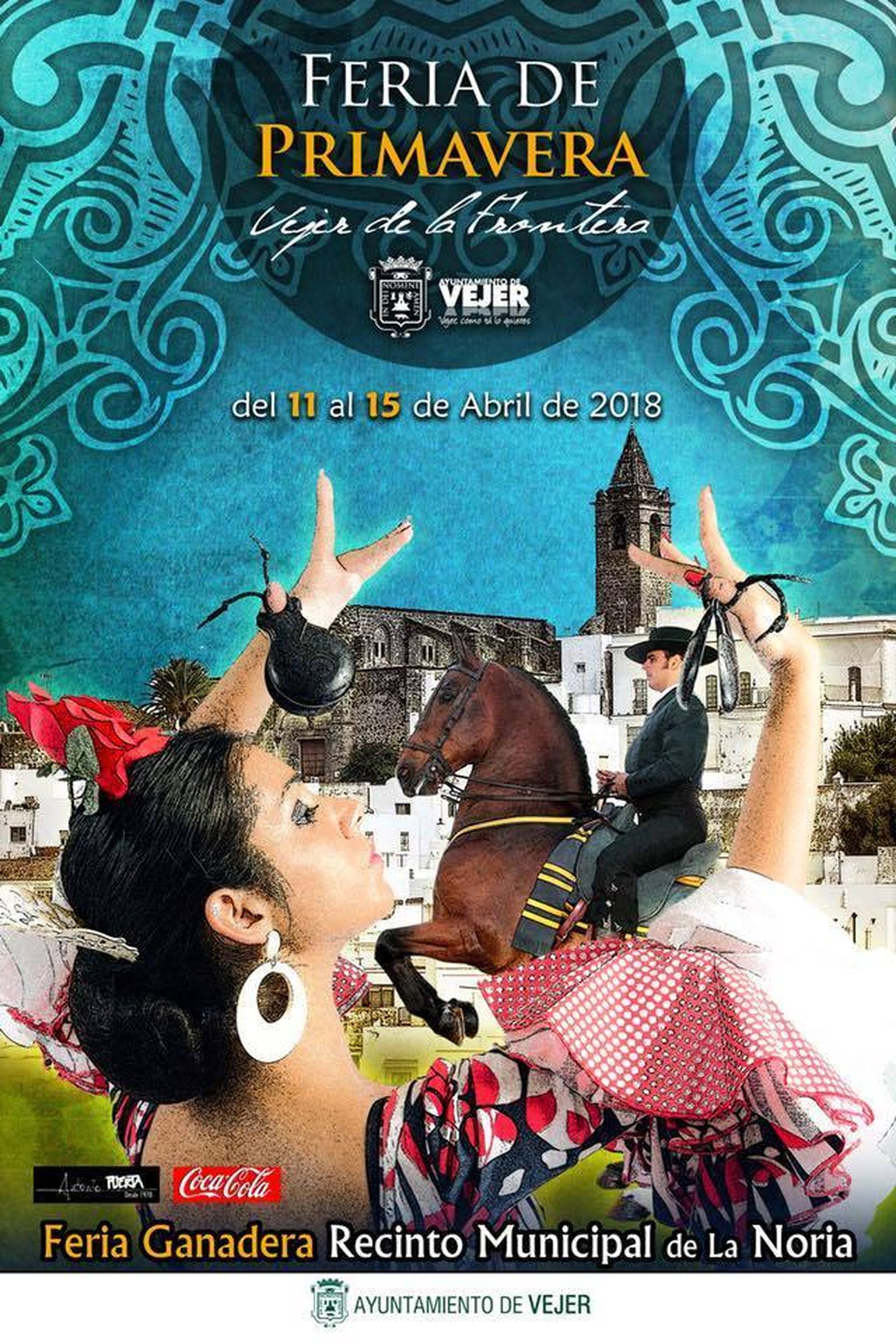 Aspecto del cartel anunciador de la Feria de Primavera de Vejer de este año.