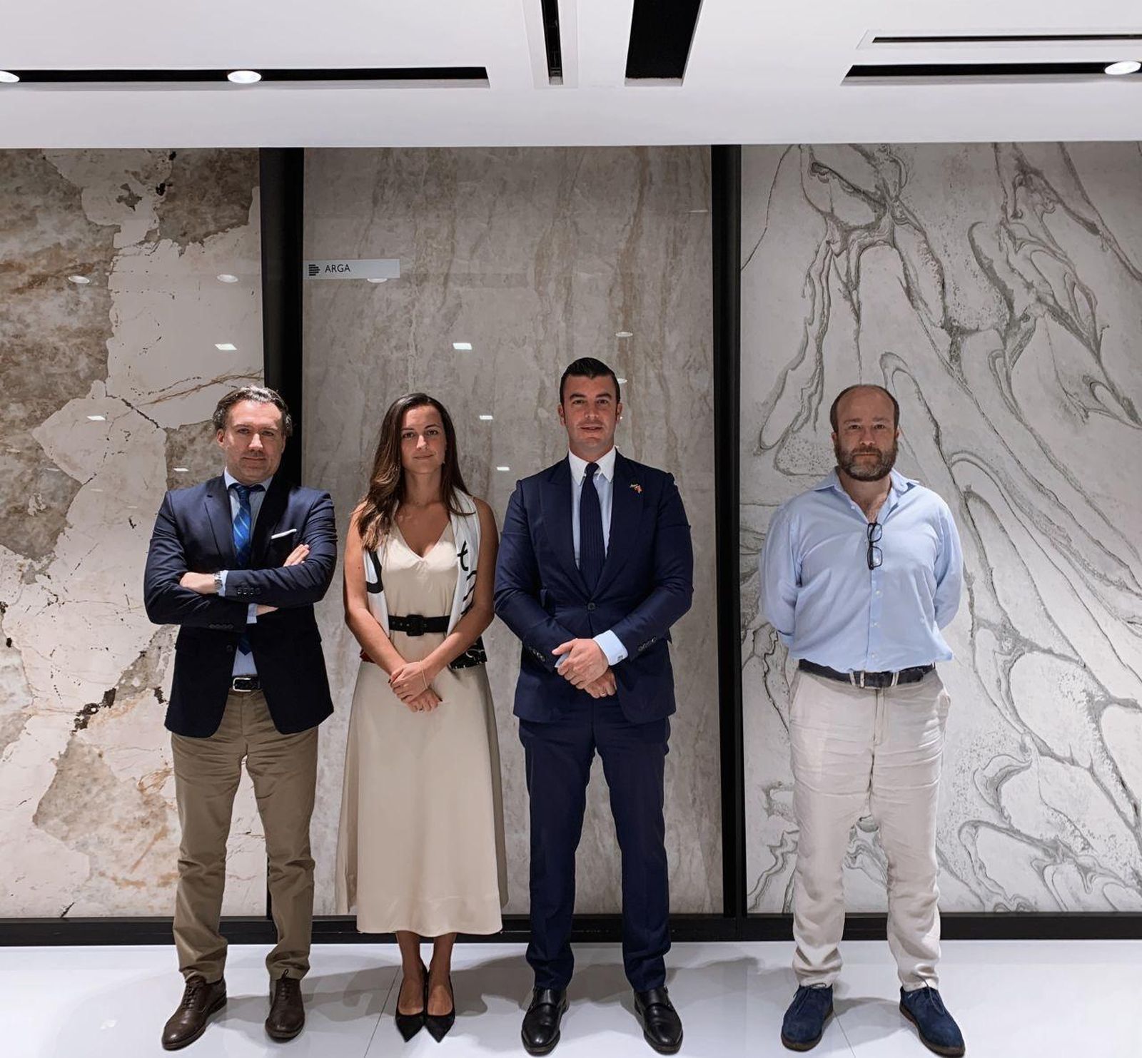 Victor Argüello de Banco Sabadell, Miriam Llano de Cosentino, Guillermo Cobelo de Técnicas Reunidas y Ramón Merino de Royal Arrow