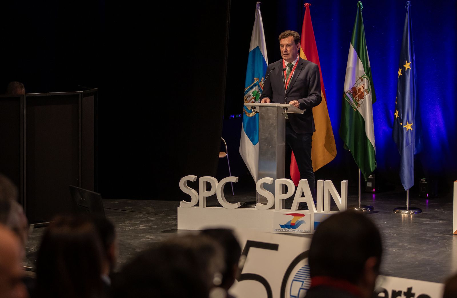 El presidente del Puerto de Huelva, Alberto Santana Sosa