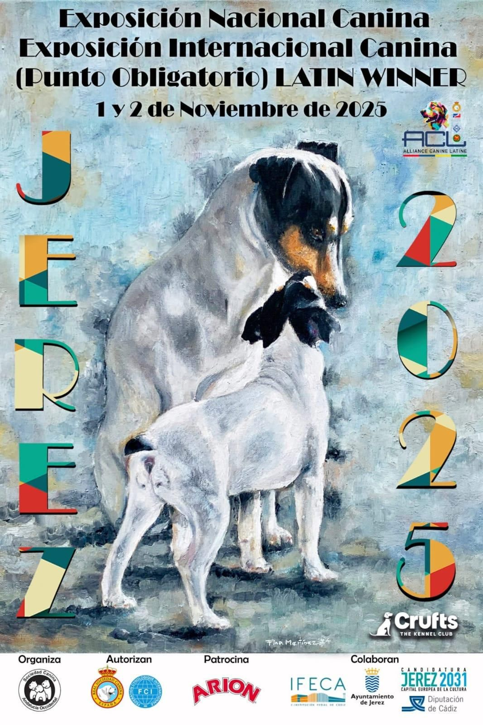 Cartel de la Exposición Nacional e Internacional Canina.