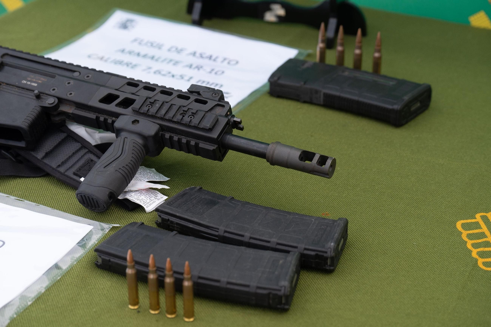 Un fusil de asalto incautado por la Guardia Civil