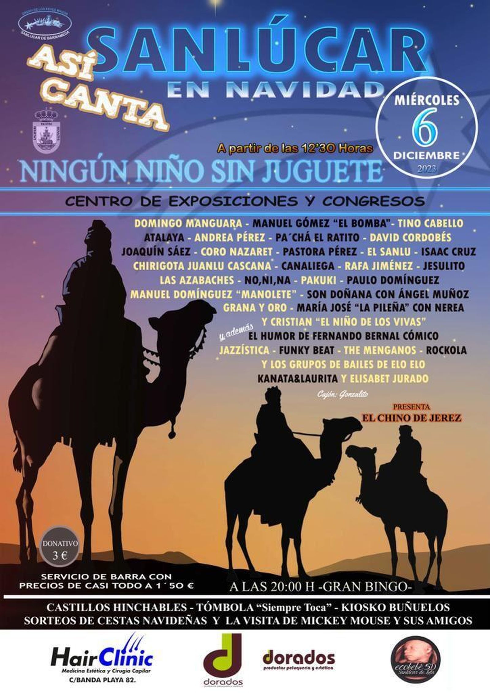 Cartel 'Así canta Sanlúcar en Navidad' 2023.