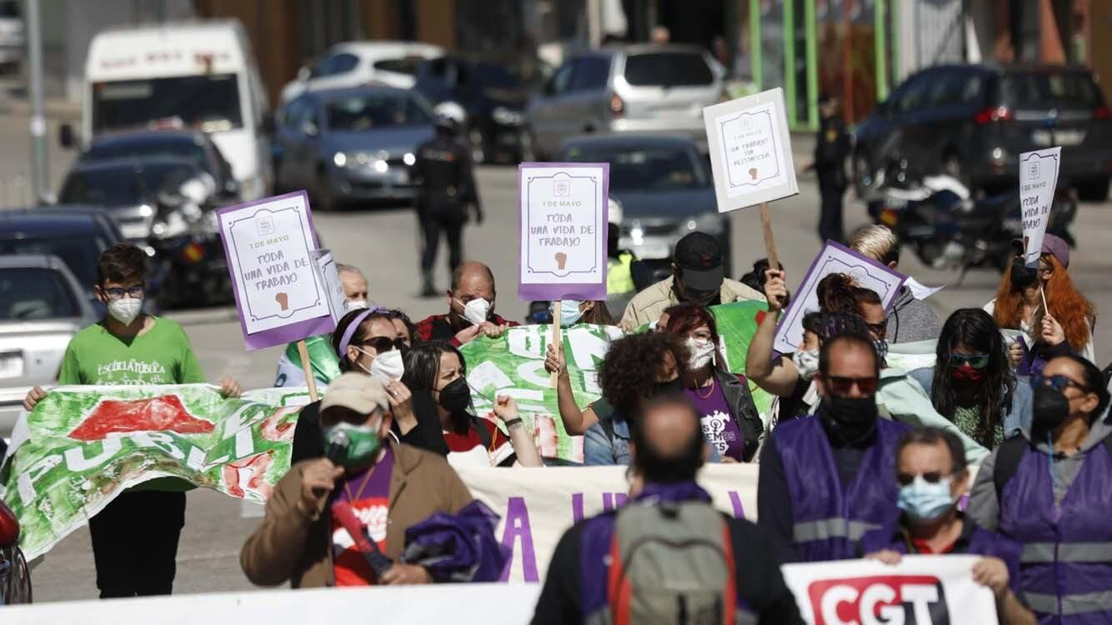 Las foto de la Manifestación del 1 de mayo celebrada por la CGT en Algeciras