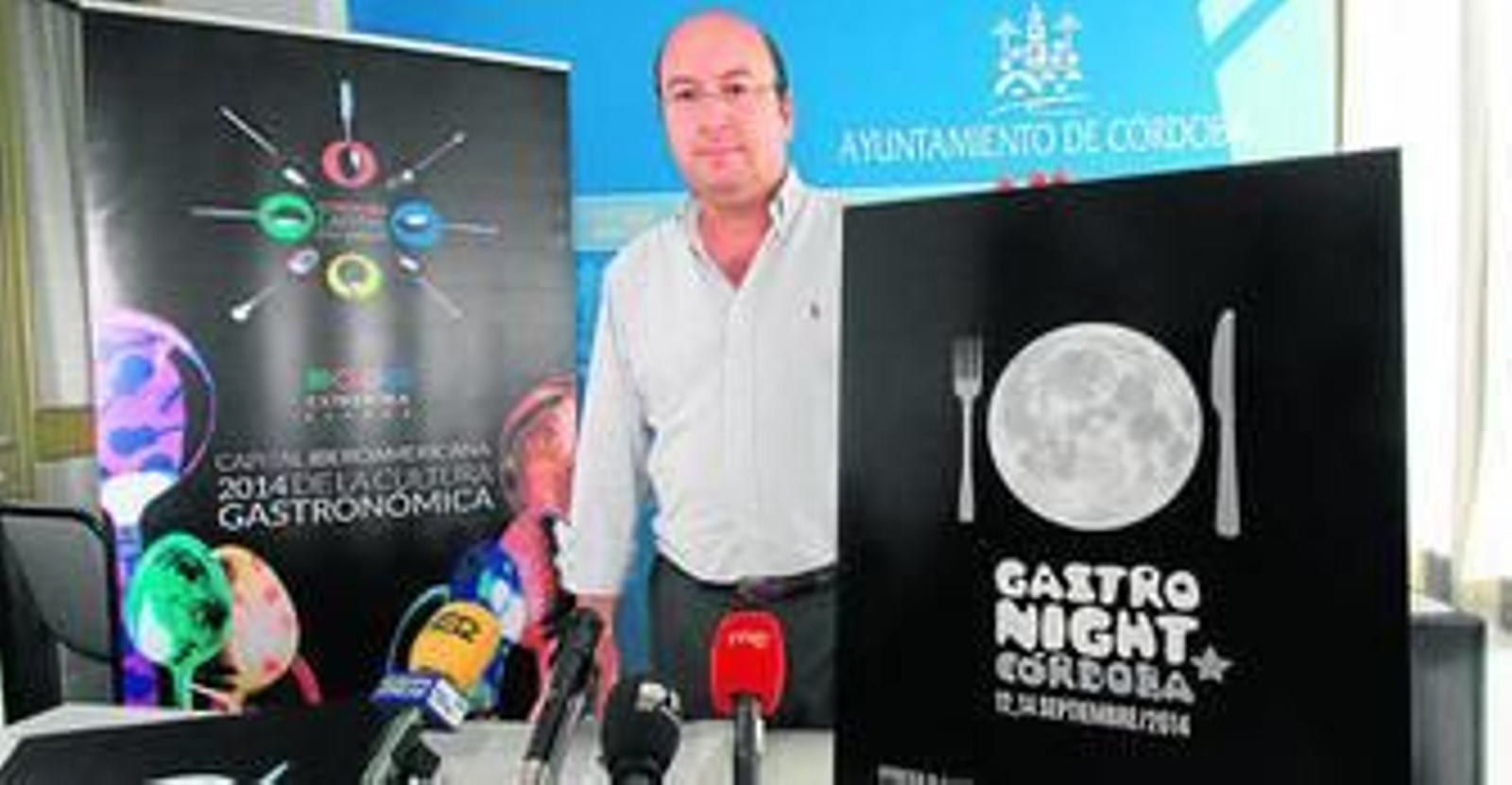Rafael Navas, ayer en la presentación de la velada gastronómica.