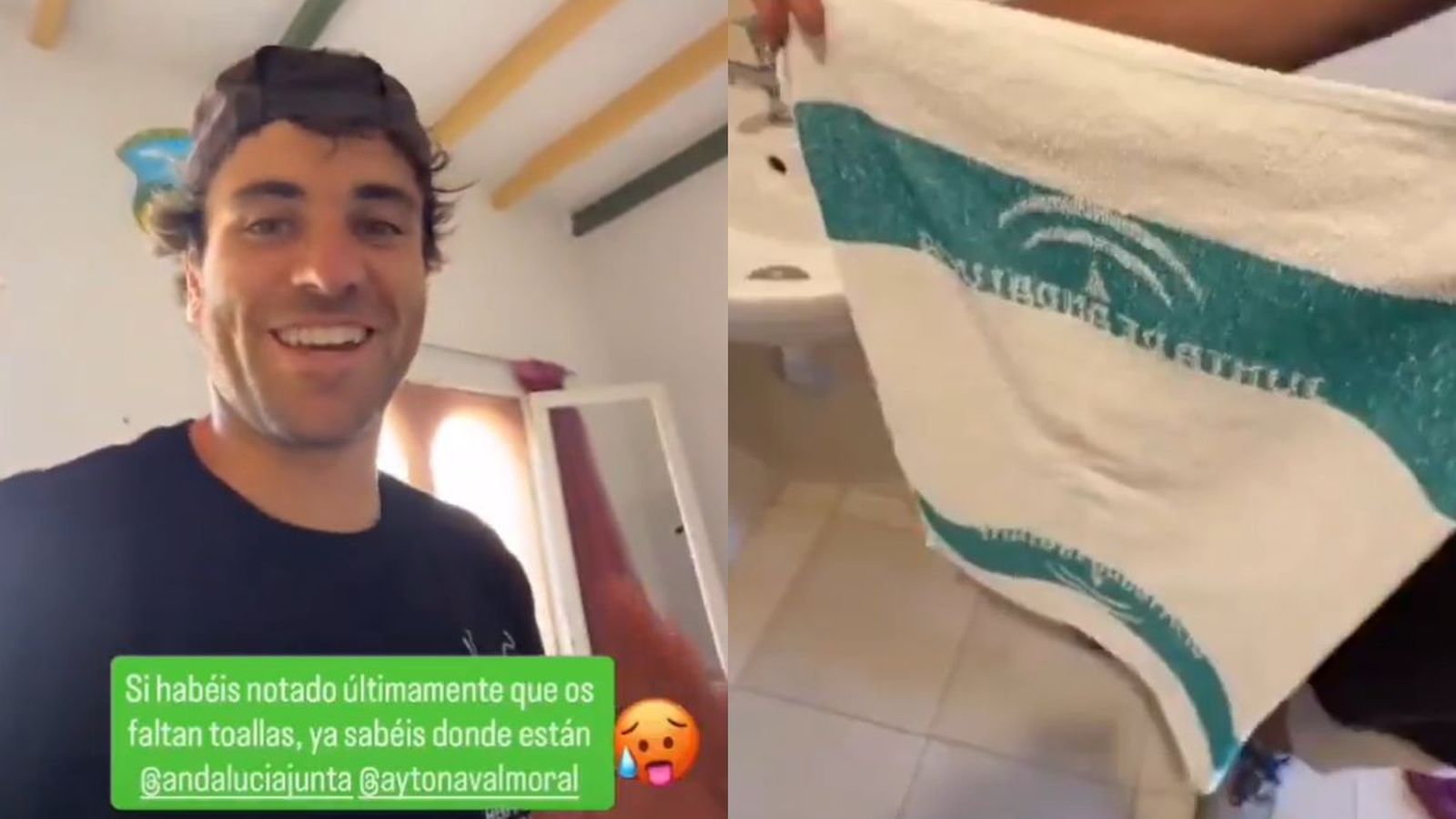 Dos turistas españoles encuentran toallas de la Junta de Andalucía en un hotel de Marruecos