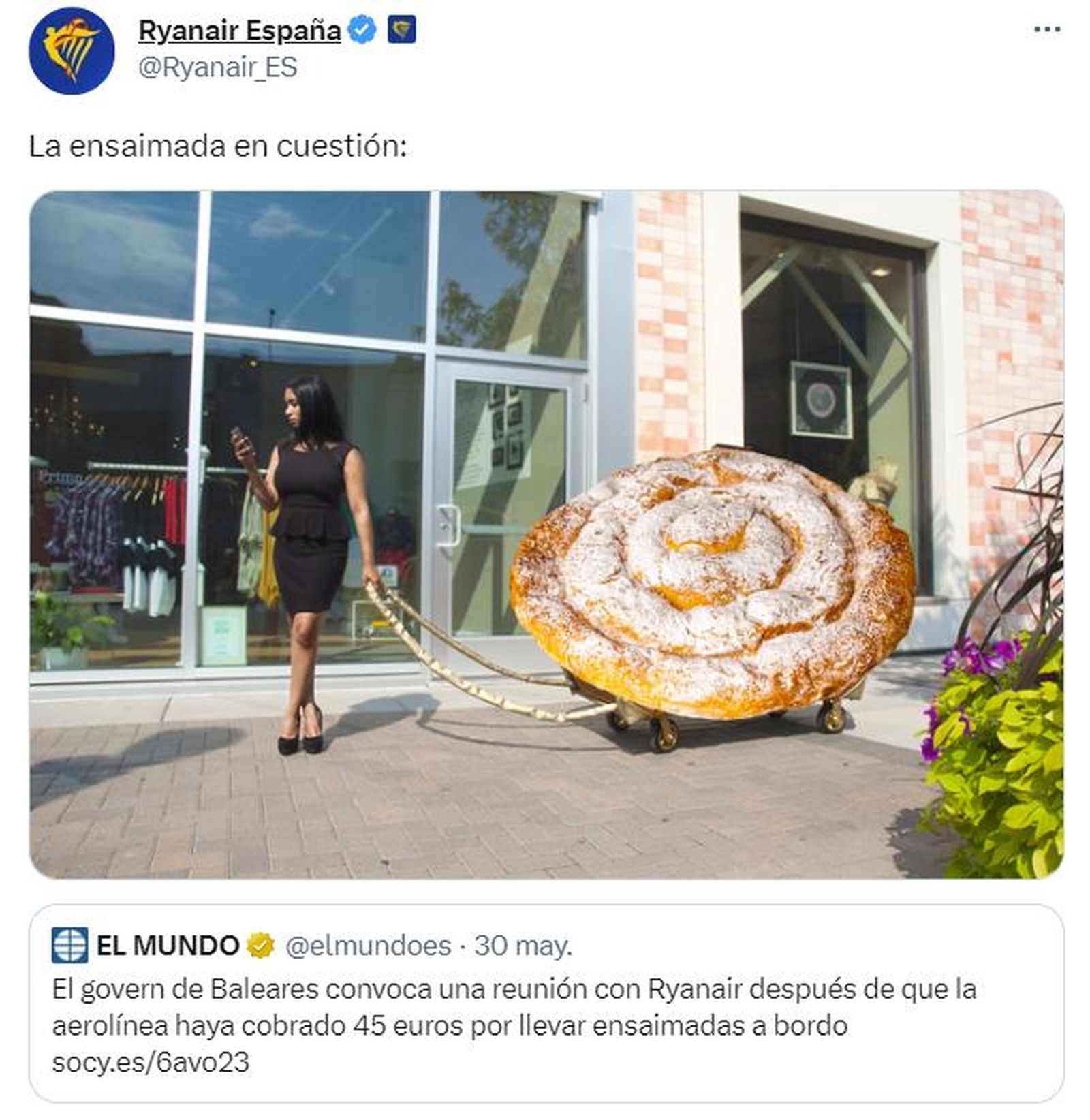 Tuit Ryanair España.