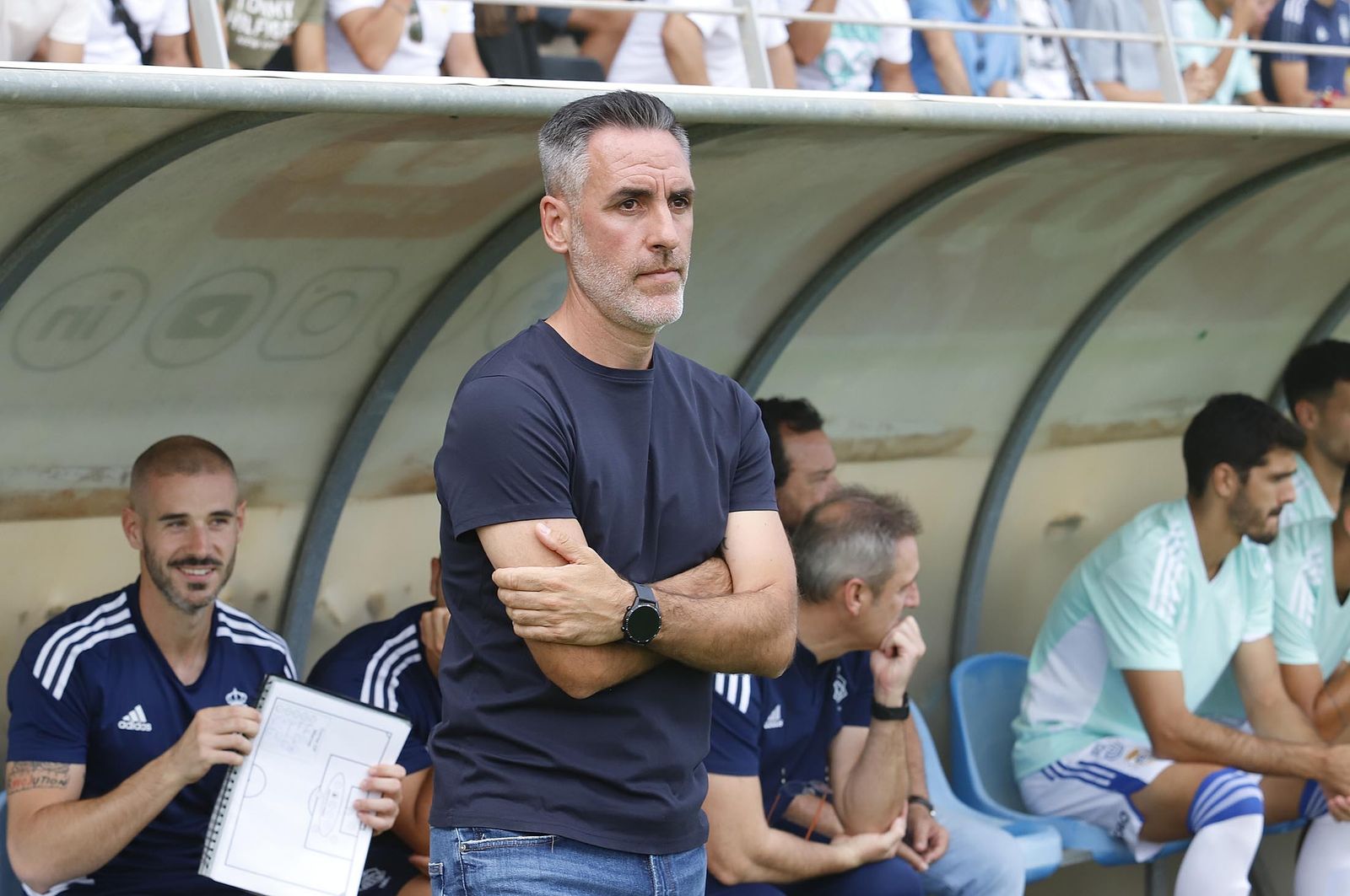 Abel Gómez, en el encuentro contra el San Roque de Lepe.