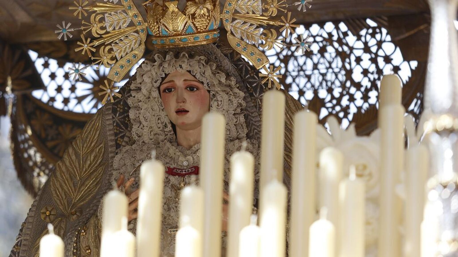 La Virgen de los Ángeles en la tarde del Jueves Santo