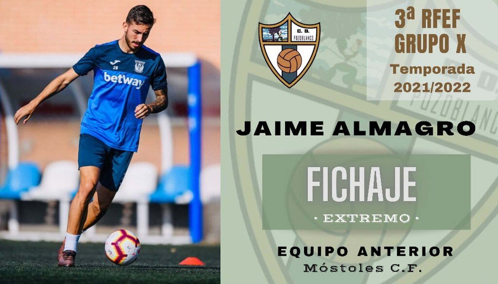 Jaime Almagro se incorpora al Pozoblanco.