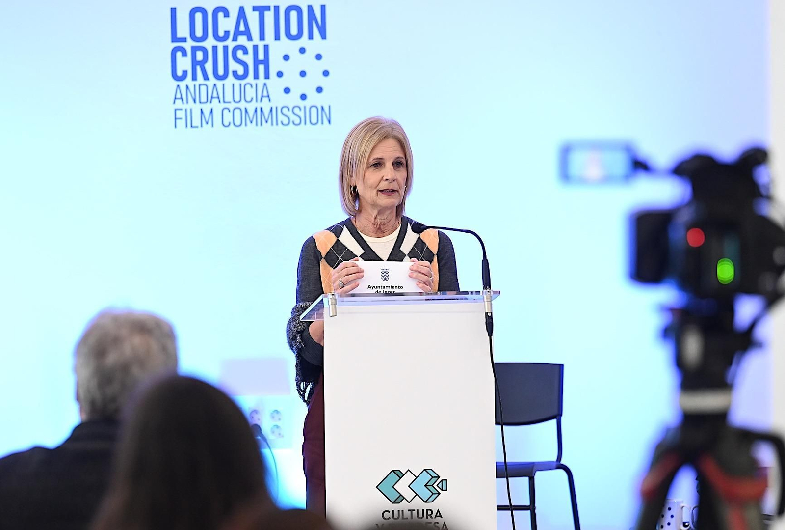 La alcaldesa, durante su intervención en la ‘Heritage Sessions II'.