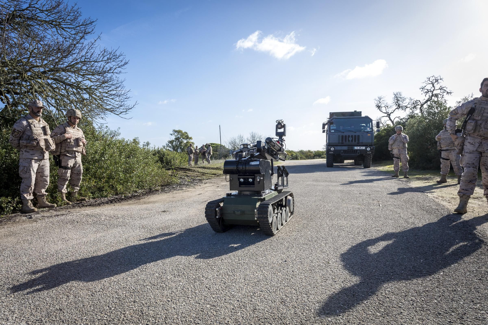 Adiestramiento de Infantería de Marina durante el ejercicio FTX-FIM 18 en la base de Rota