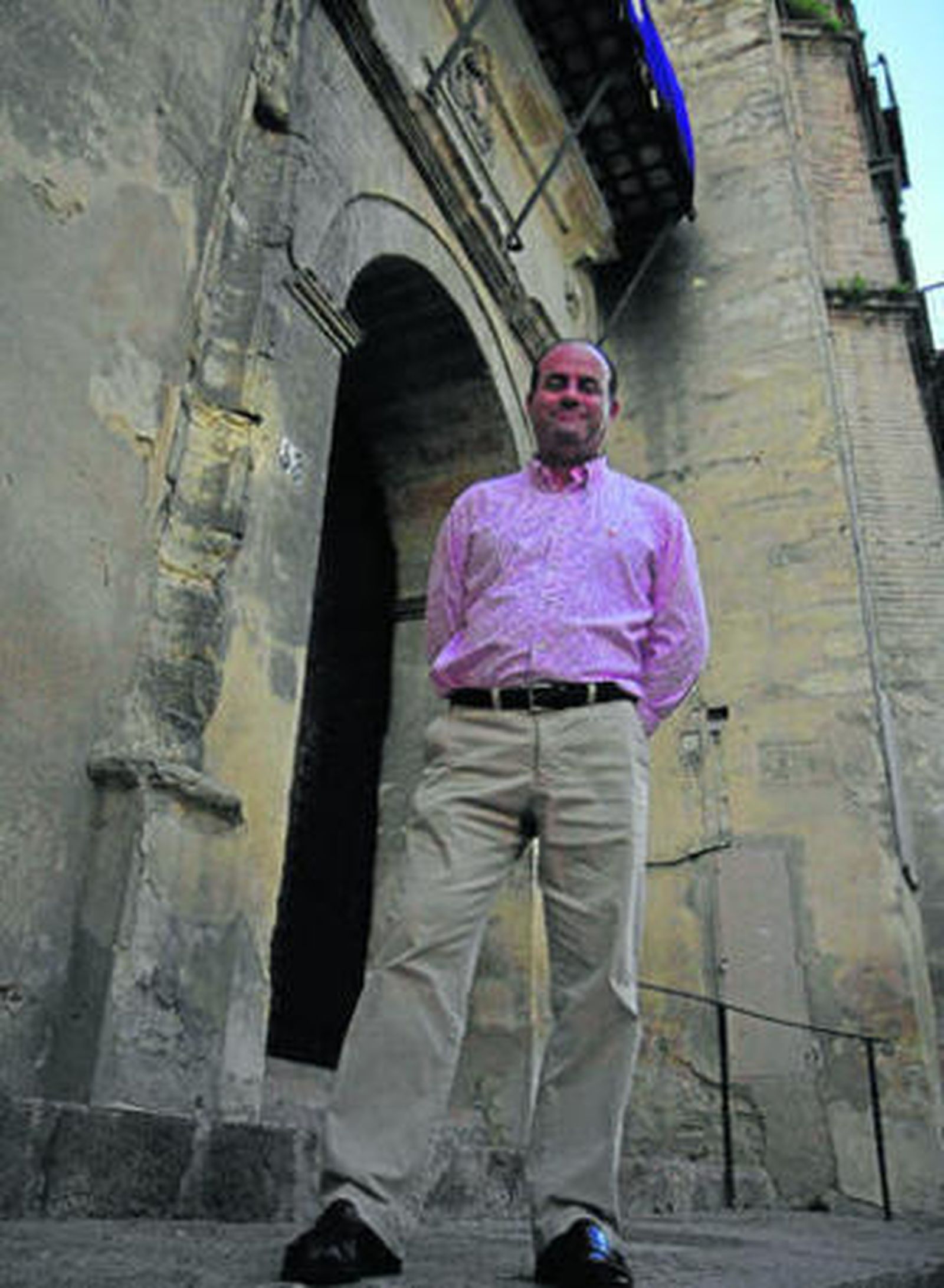 Manuel Barón, ayer en Antequera, después de la entrevista con este periódico.