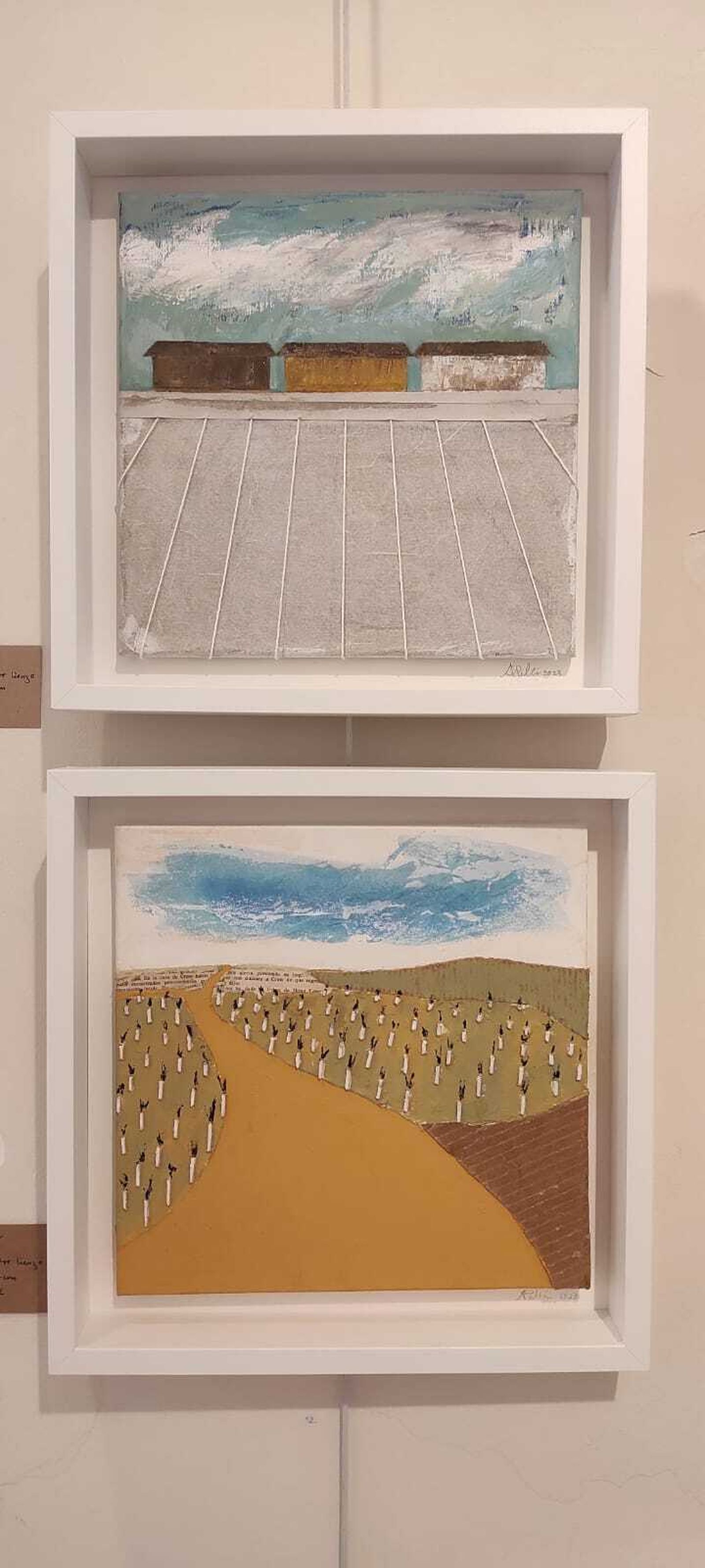 Obras de la exposición de Ana Pellón.