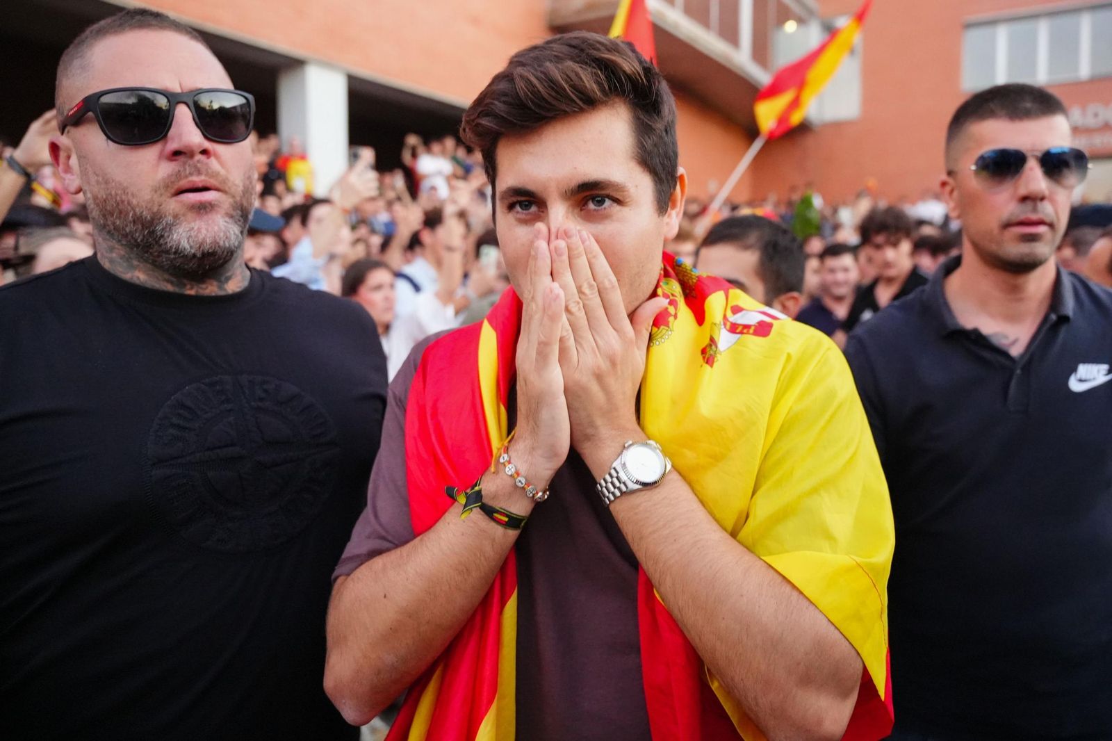 Vito Quiles en la Universidad Pablo de Olavide de Sevilla: fotos de las concetraciones a favor y en contra