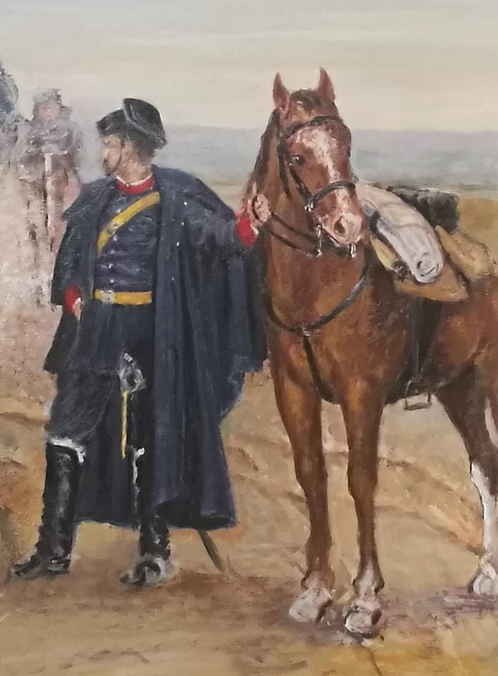 Un guardia civil, con un caballo