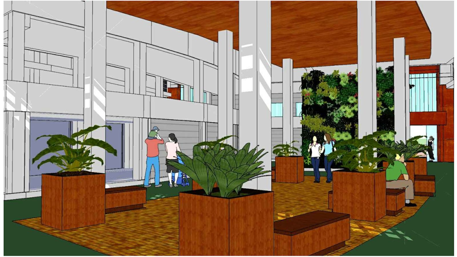 Proyecto de una de las plazas.