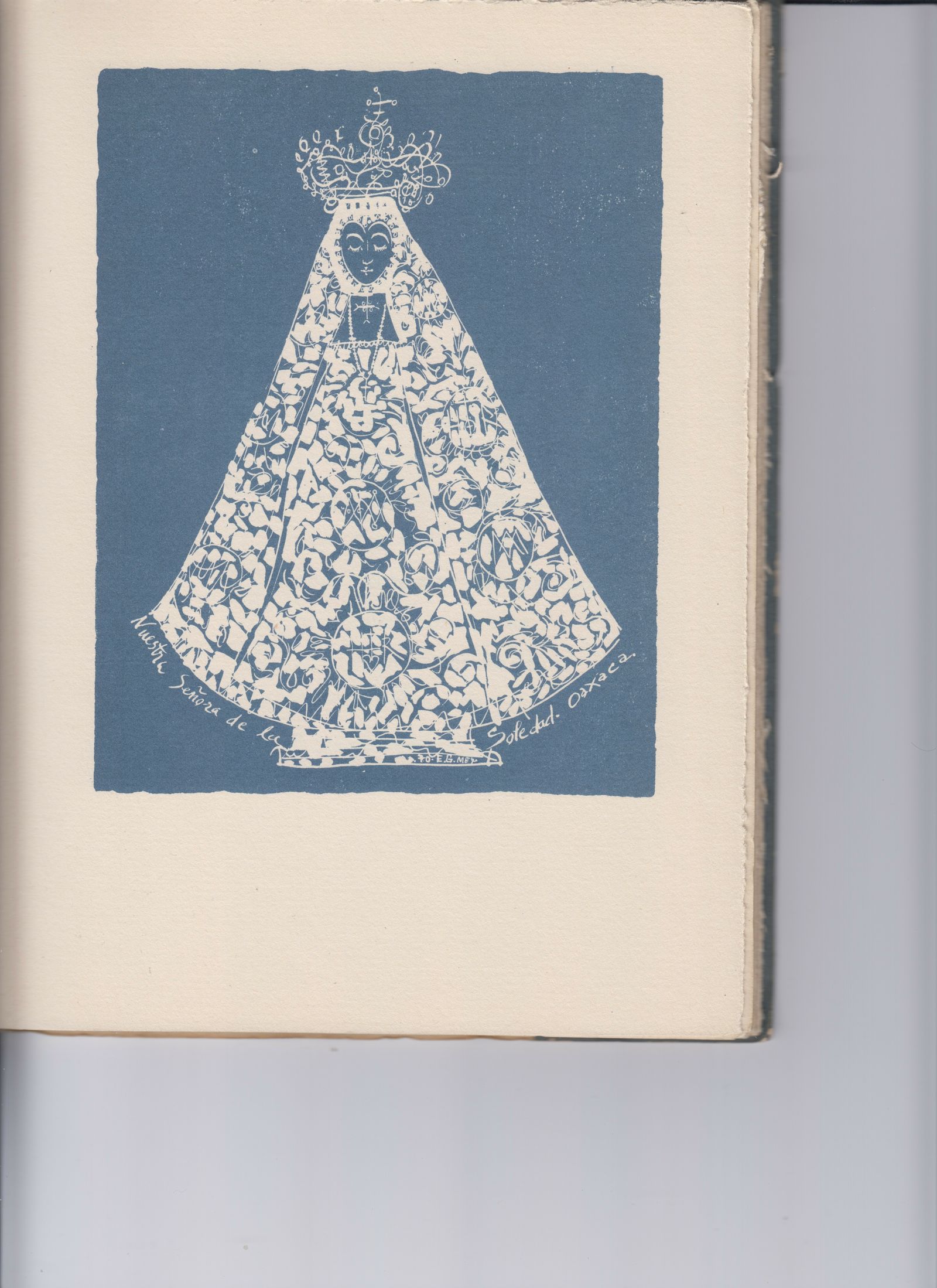 ilustración de Elvira Gascón para la tercera edición de 'María Santísima', realizada en México en 1970.