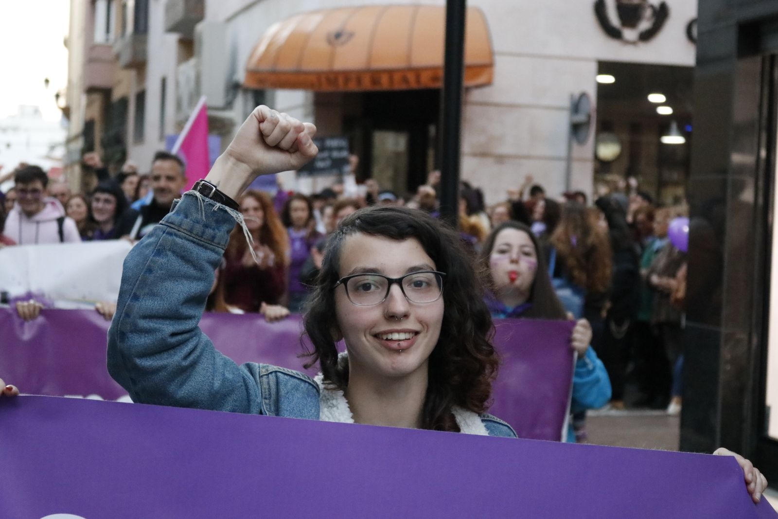 Imágenes de la manifestación por el Día de la Mujer en La Línea