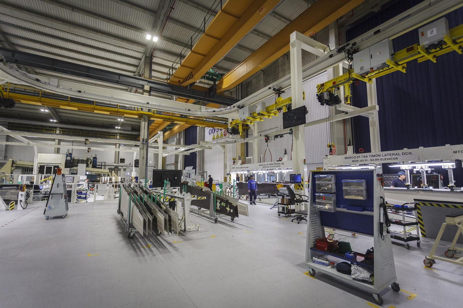 Interior de las instalaciones de Airbus Puerto Real.