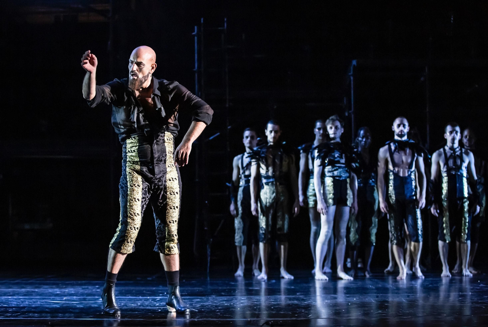 El artista Francisco Hidalgo en el espectáculo.