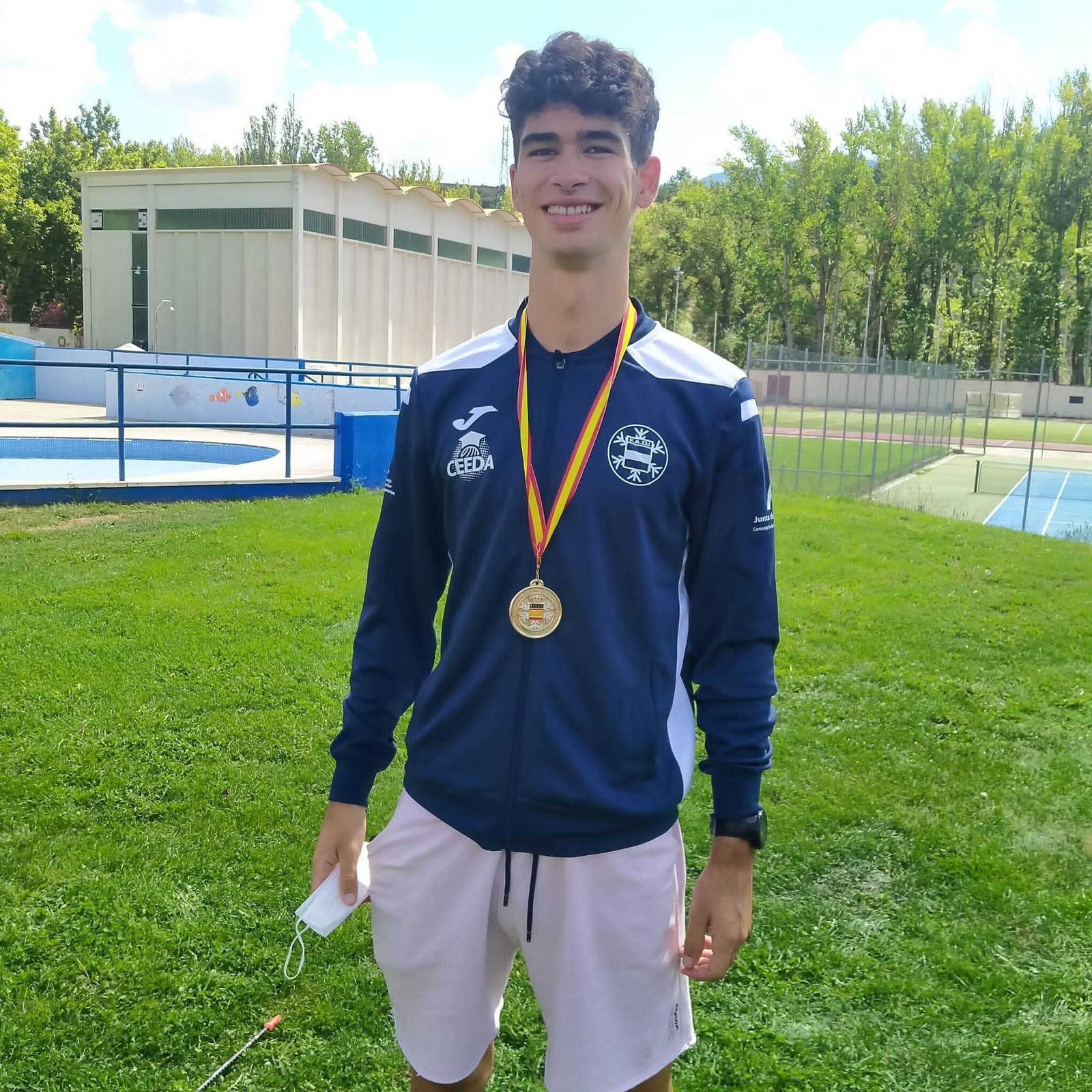 Martín, con la medalla al cuello.