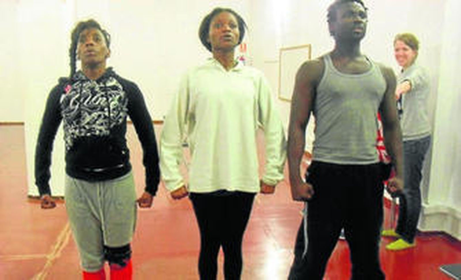 Una imagen del proceso de creación de la obra 'La increíble historia de la chica que llegó la última'.