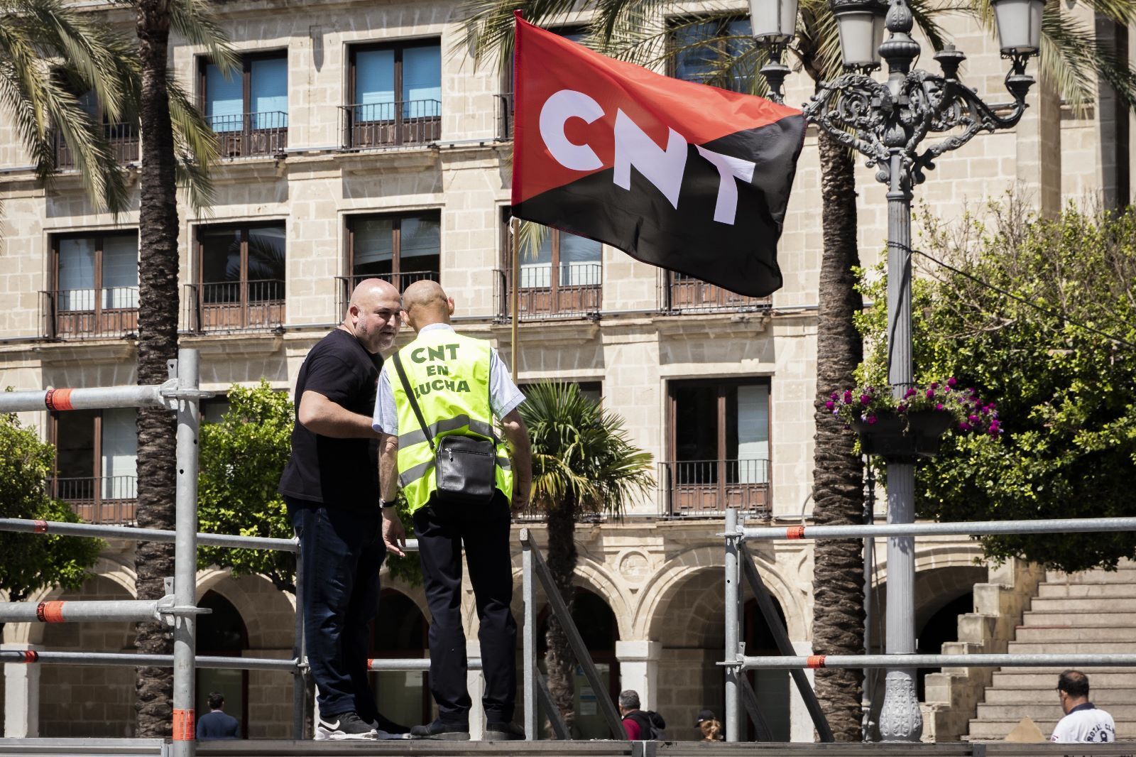 Manifestación del Primero de Mayo en Jerez bajo el lema 'Sobran los motivos'