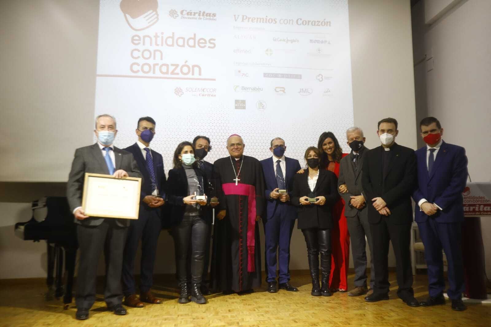 Cáritas premia la labor solidaria de cinco empresas de Córdoba, en imágenes