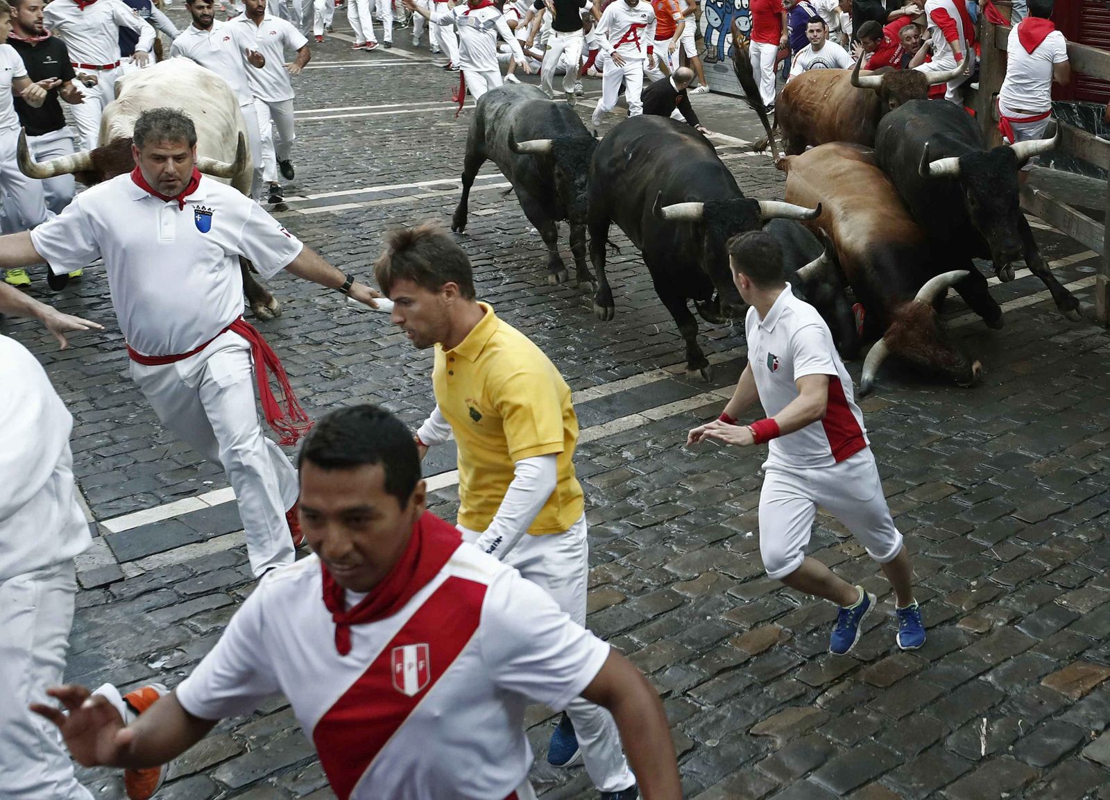 Imágenes del último encierro de Sanfermines