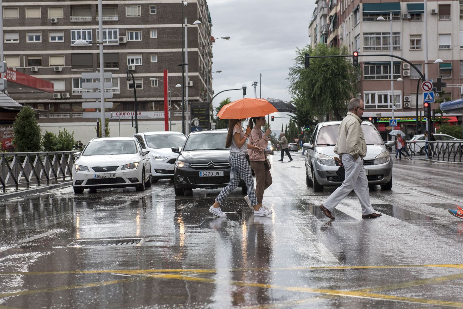 Imagen de uno de los días de copiosas lluvias que vivió Granada.