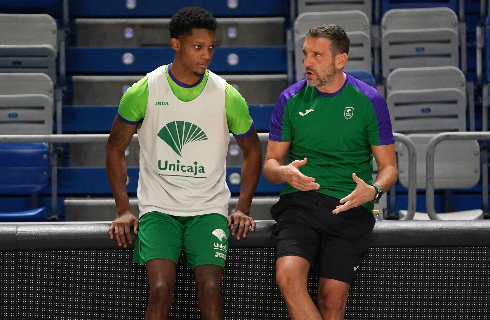 El entrenamiento del Unicaja de este jueves, en fotos