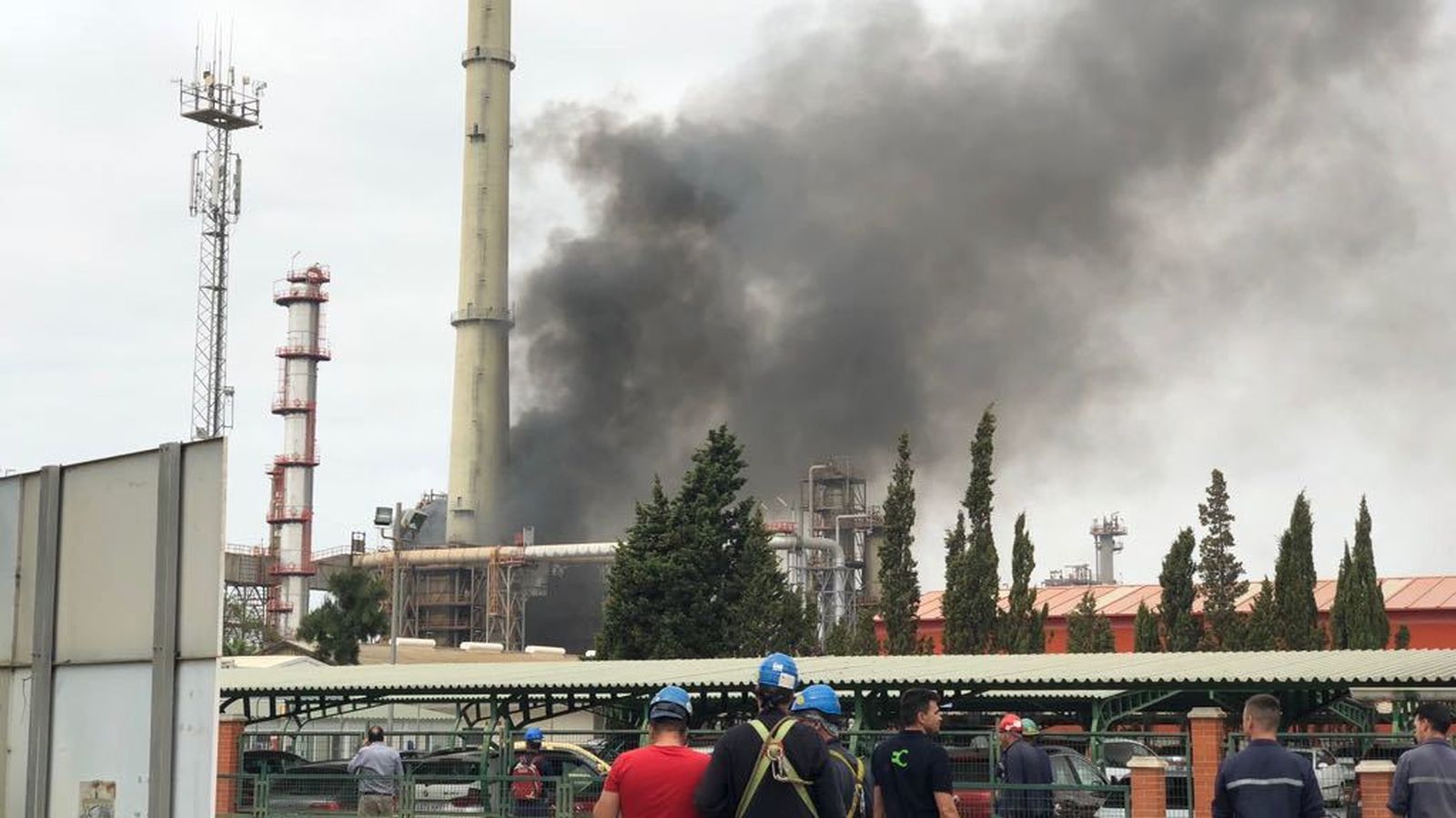 Imagen del incendio que tuvo lugar en la Refinería el pasado 3 de septiembre