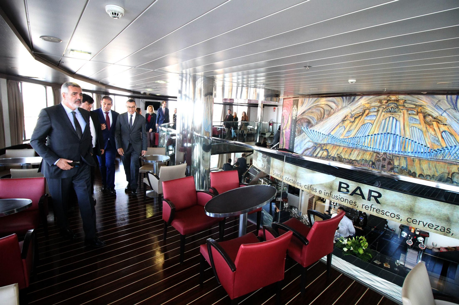 Balearia,  Fred Olsen y el Puerto de Huelva presentan la nueva línea entre Huelva y Canarias, en imágenes
