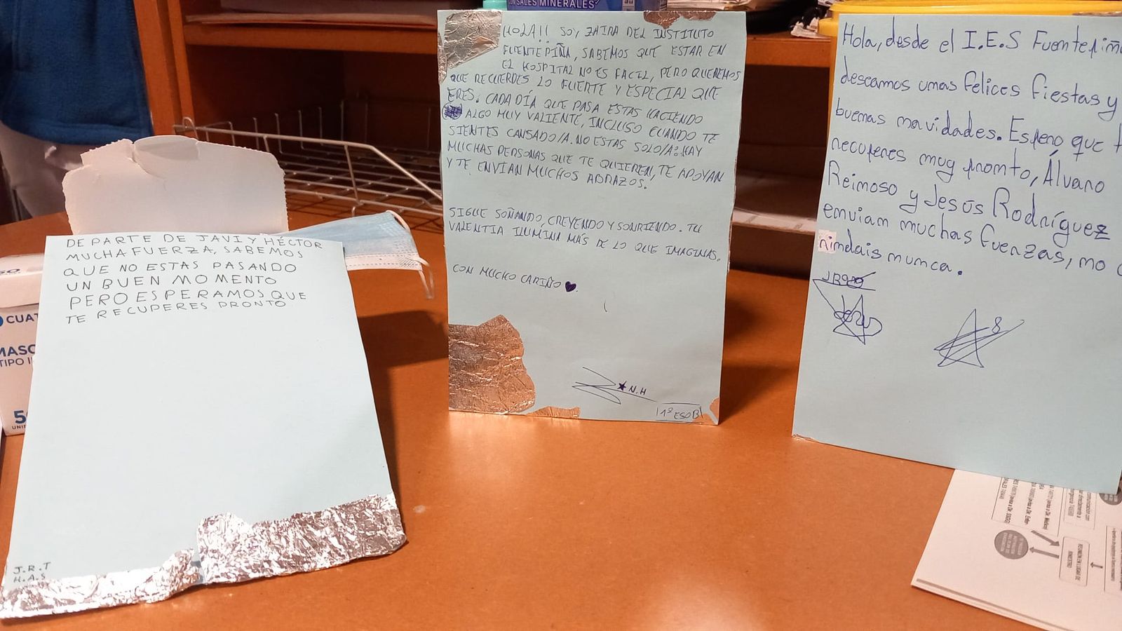 Cartas de los alumnos del IES Fuentepiña.