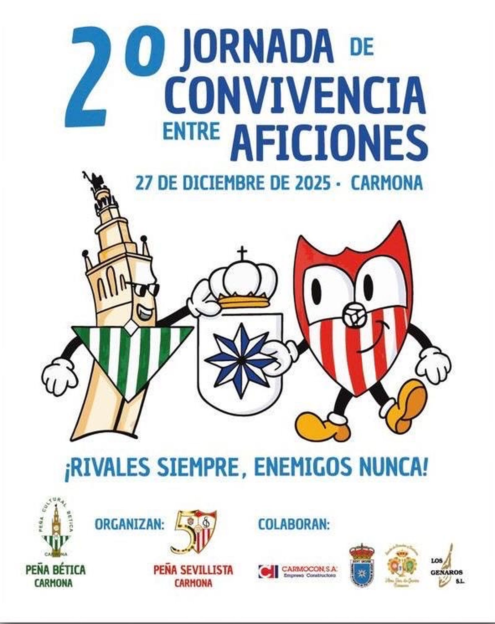 El cartel completo de la jornada de convivencia en Carmona.
