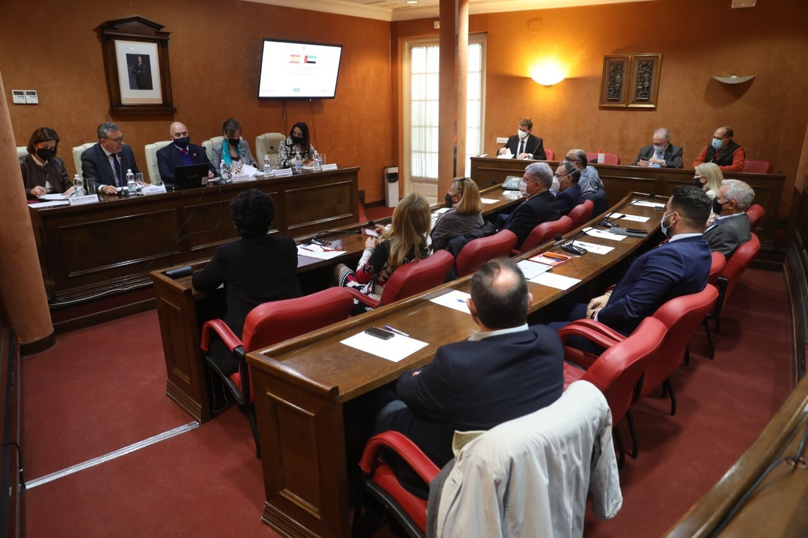 Un momento de la reunión.