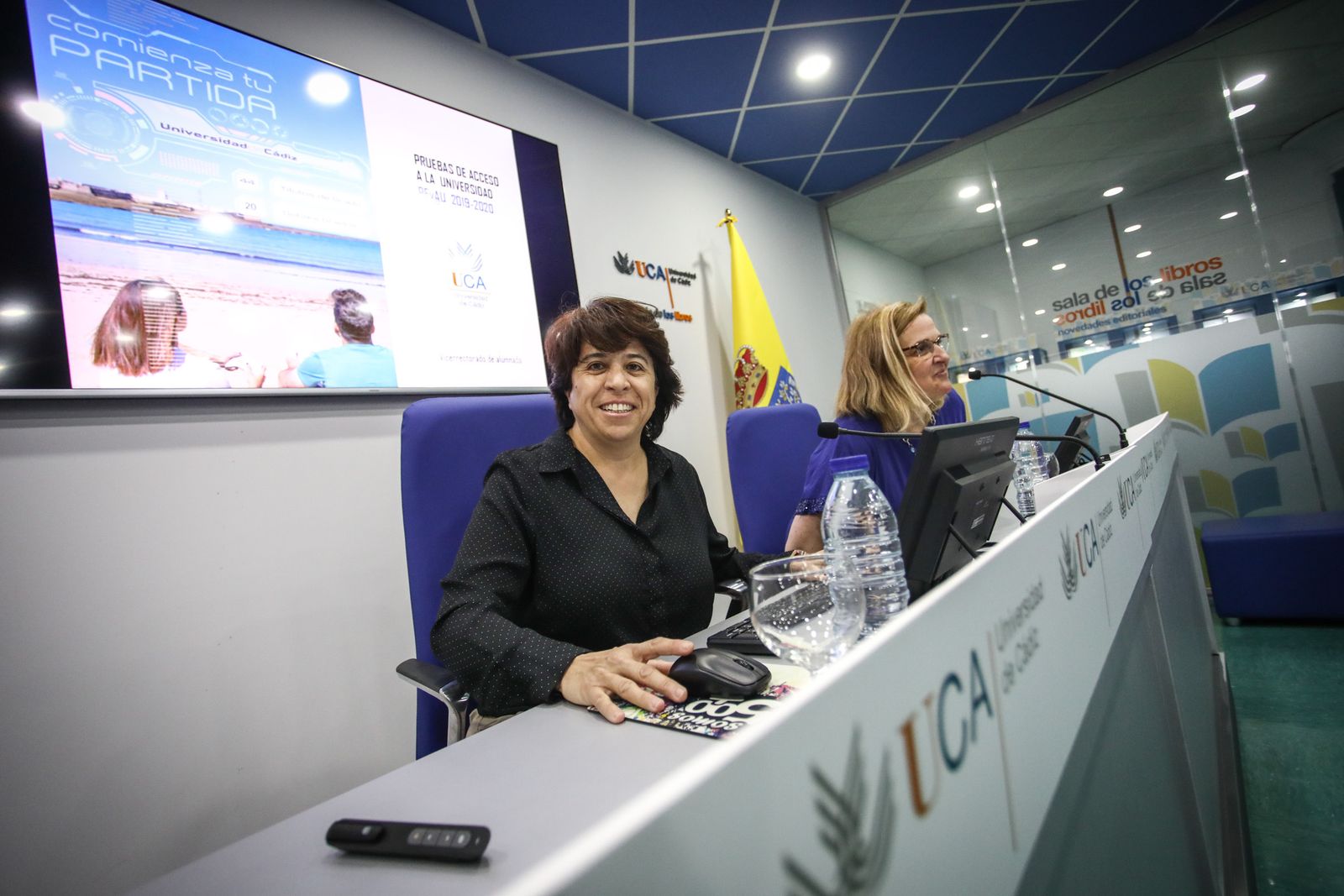 La vicerrectora de Alumnado y presidenta del Tribunal, Concha Valero, durante la presentación de la PEvAU 2019.