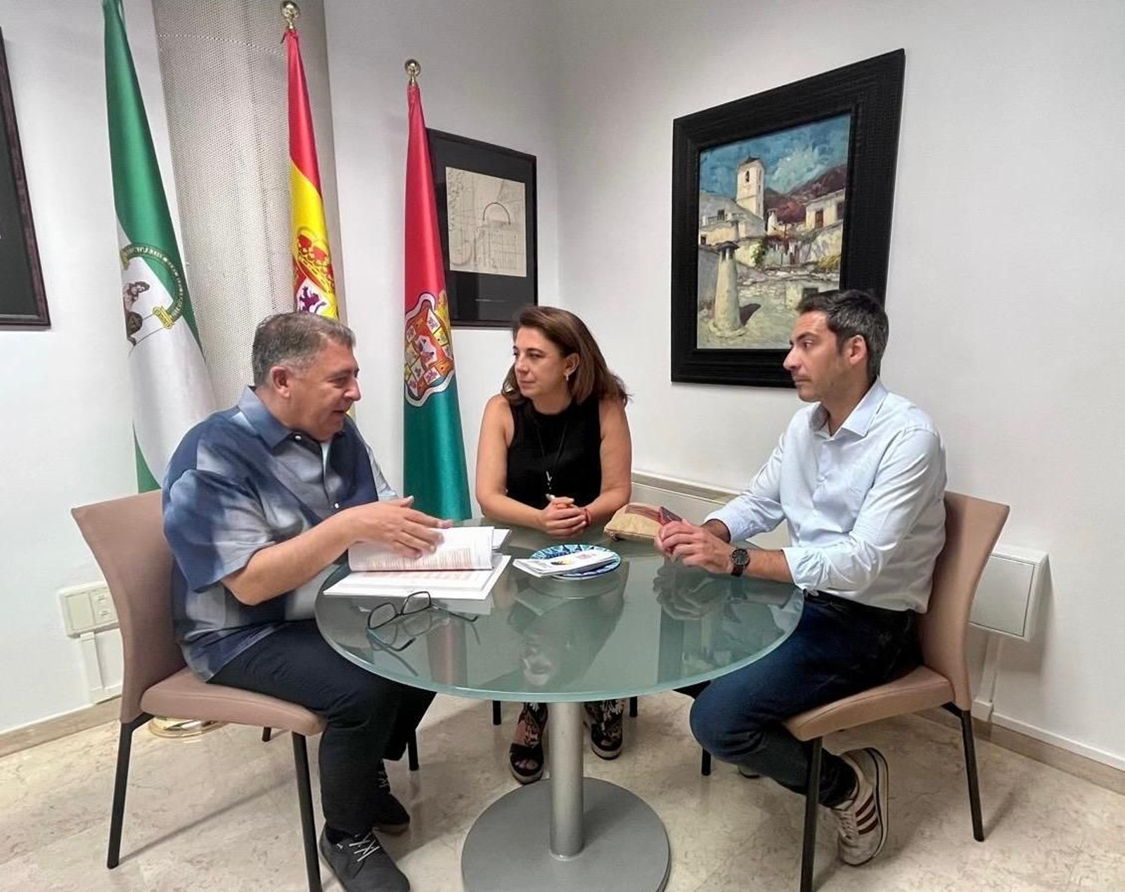 Imagen de la reunión del PSOE de Granada con el Defensor del Ciudadano