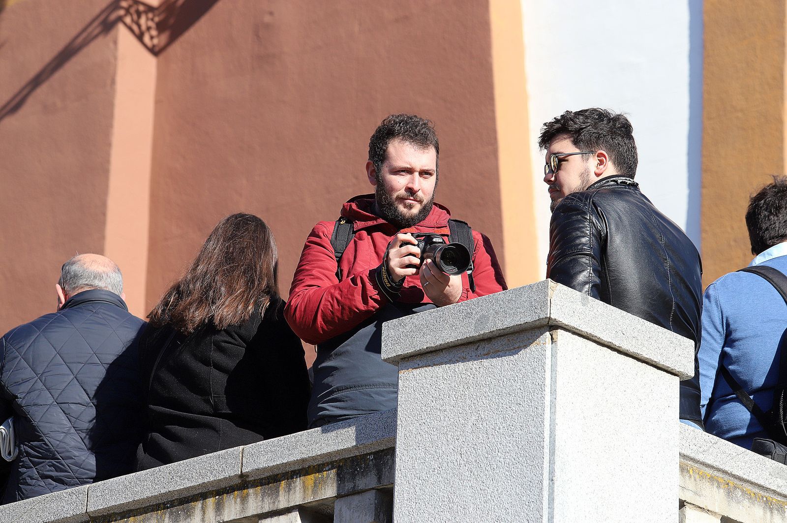 Imágenes del ambiente en la procesión de San Sebastián