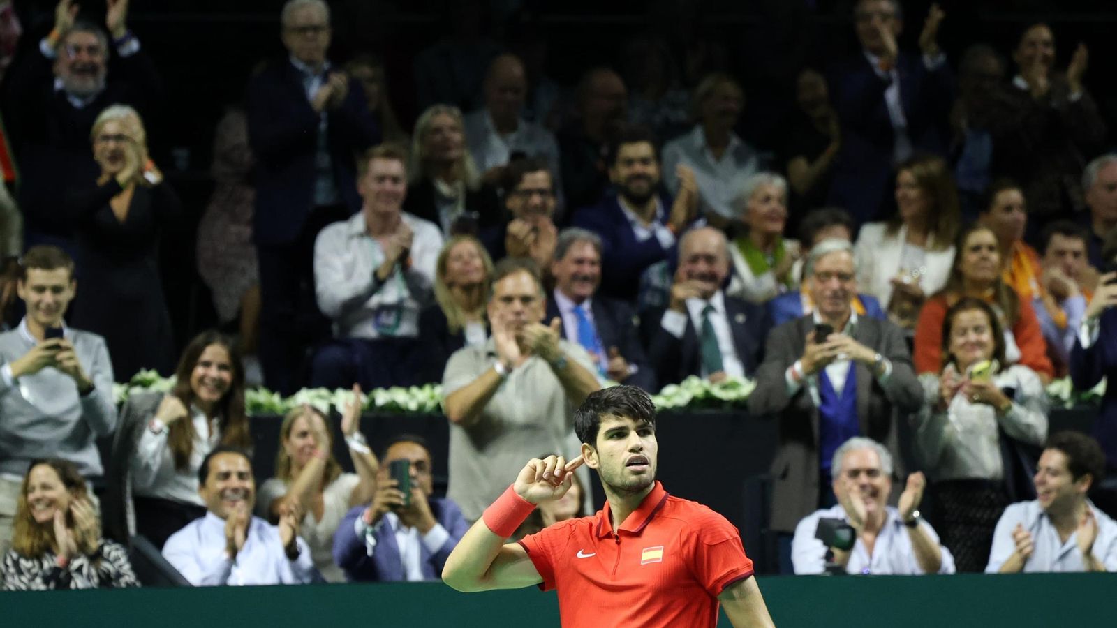 Las mejores fotos del Carlos Alcaraz-Griekspoor de la Copa Davis de Málaga