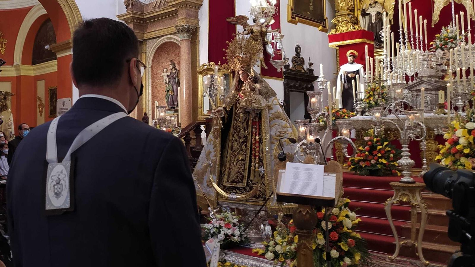 La Virgen del Carmen, durante el acto en el que se ha conemorado el centenario del Patronazgo.