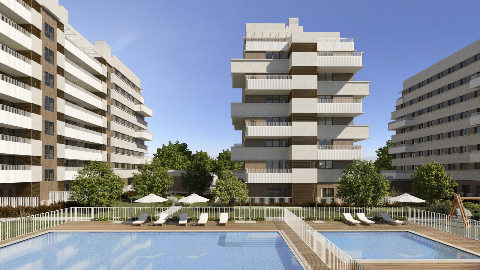 Recreación de las nuevas viviendas de la urbanización Talabar en Granada