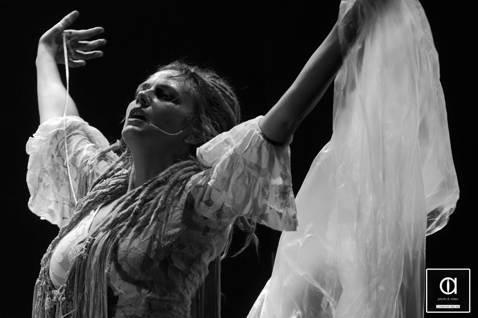La cantaora sanluqueña Naike Ponce, durante una de sus actuaciones. La cantaora sanluqueña Naike Ponce, durante una de sus actuaciones.