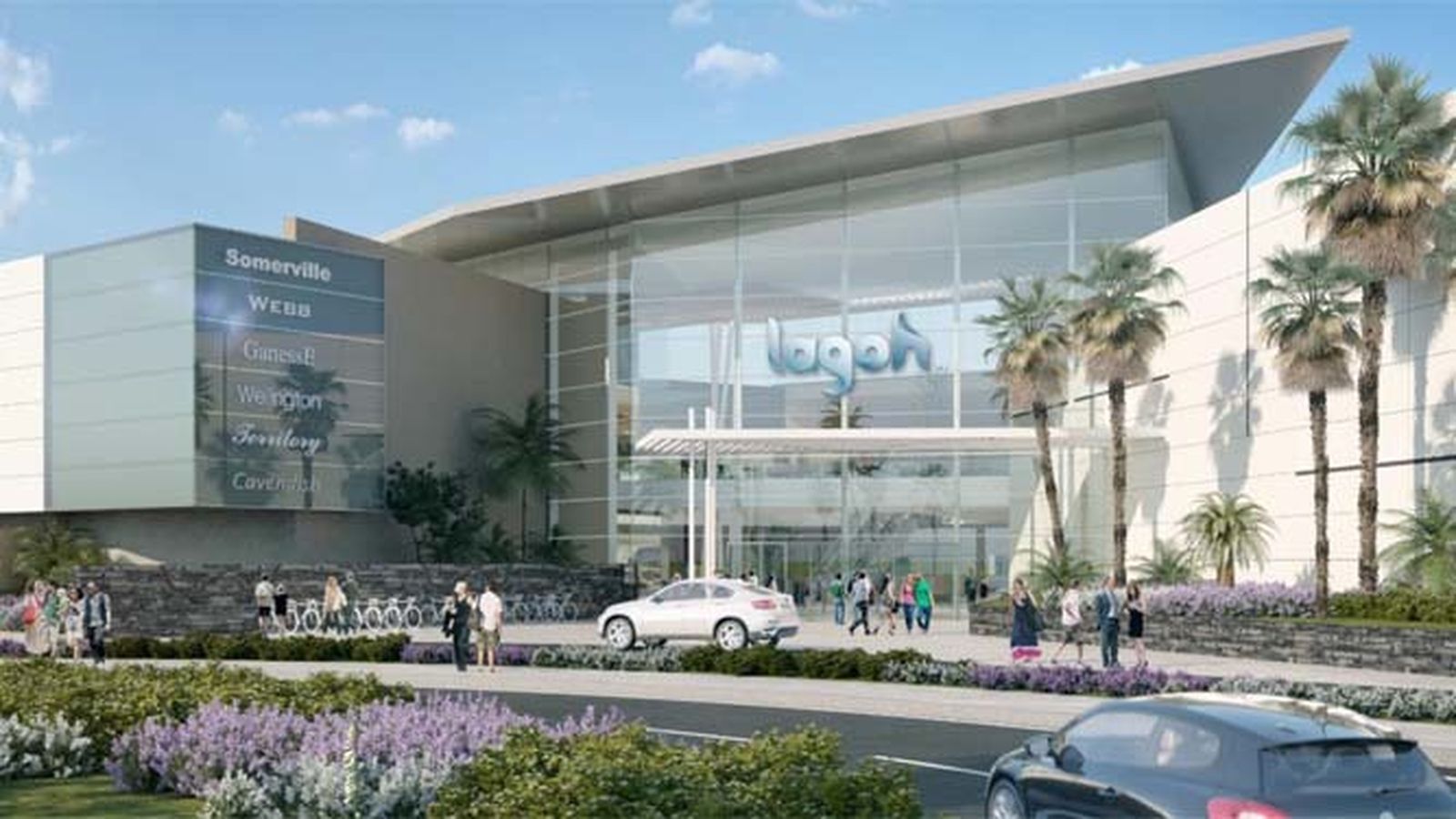 Recreación virtual de la entrada principal a Lagoh.