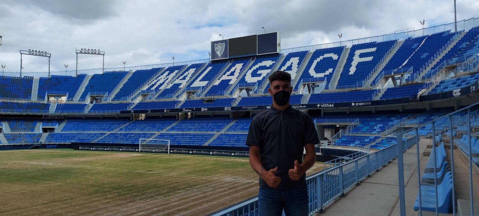 David Pastor, en La Rosaleda.
