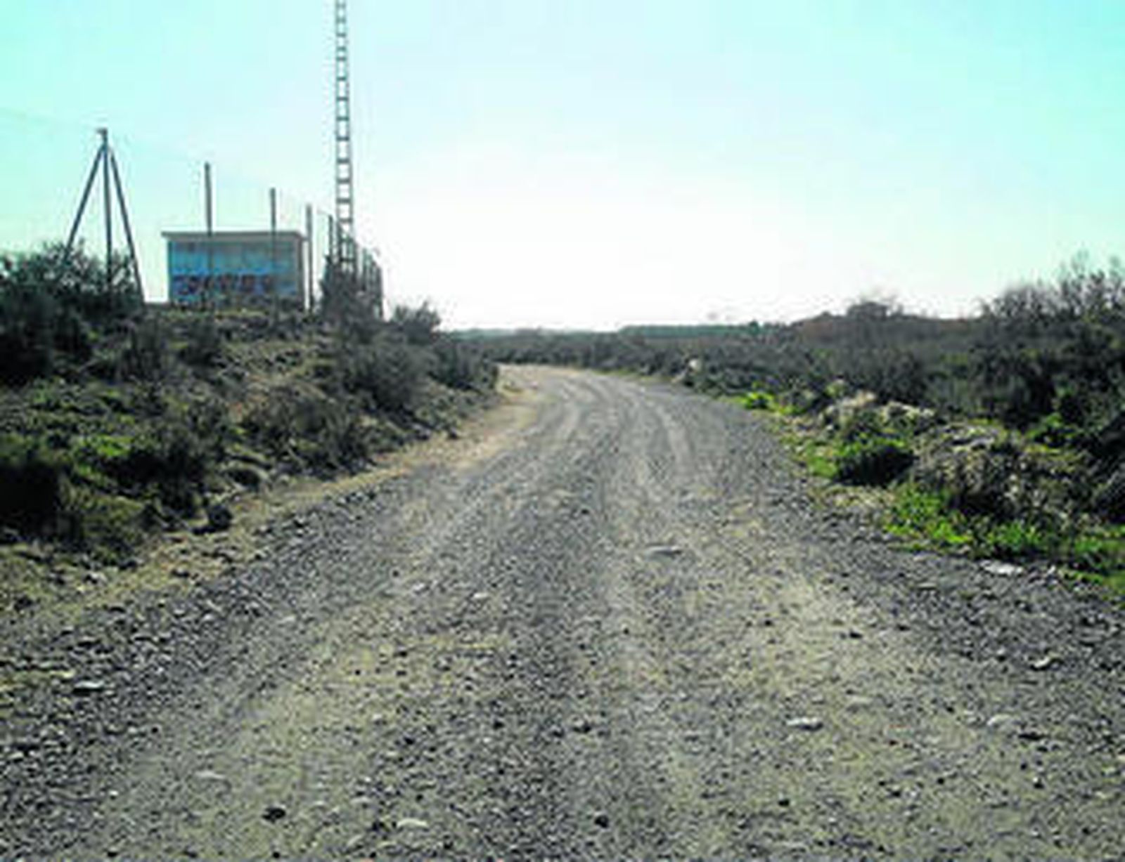 Aspecto del camino antes del inicio de las obras.