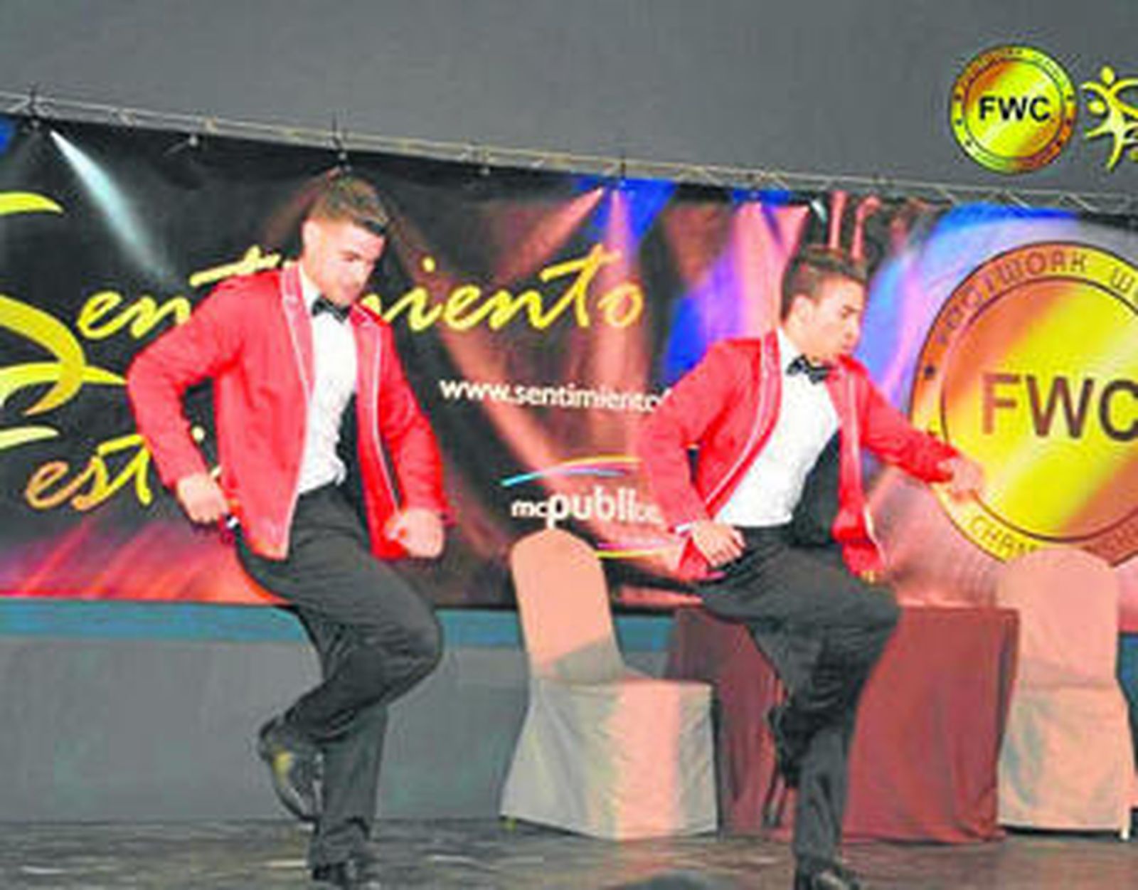 Luis García y Pablo Pérez durante su actuación en el campeonato del mundo.